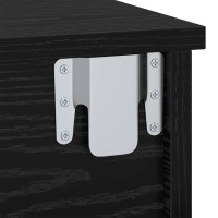 Produktbild för Sängbord 2 pcs Svart Ek 40 x 31 x 15 cm Konstruerat trä