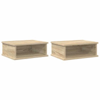 Produktbild för Sängbord 2 pcs Sonoma-ek 40 x 31 x 15 cm Konstruerat trä