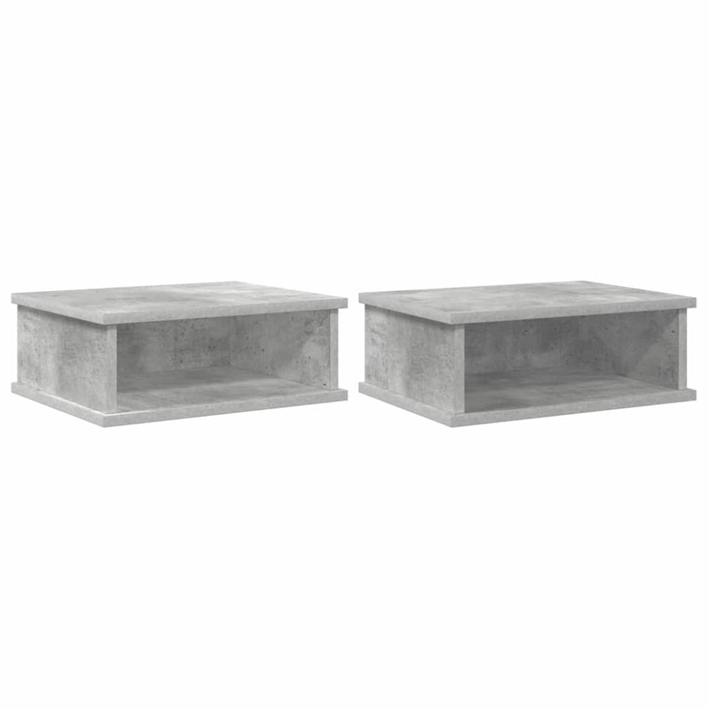Produktbild för Sängbord 2 pcs Betonggrå 40 x 31 x 15 cm Konstruerat trä