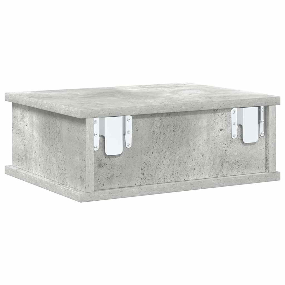 Produktbild för Sängbord 2 pcs Betonggrå 40 x 31 x 15 cm Konstruerat trä