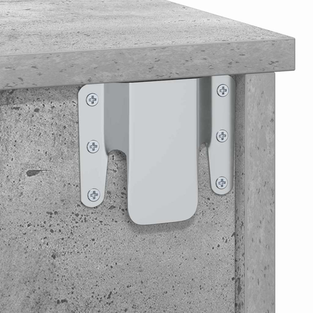 Produktbild för Sängbord 2 pcs Betonggrå 40 x 31 x 15 cm Konstruerat trä