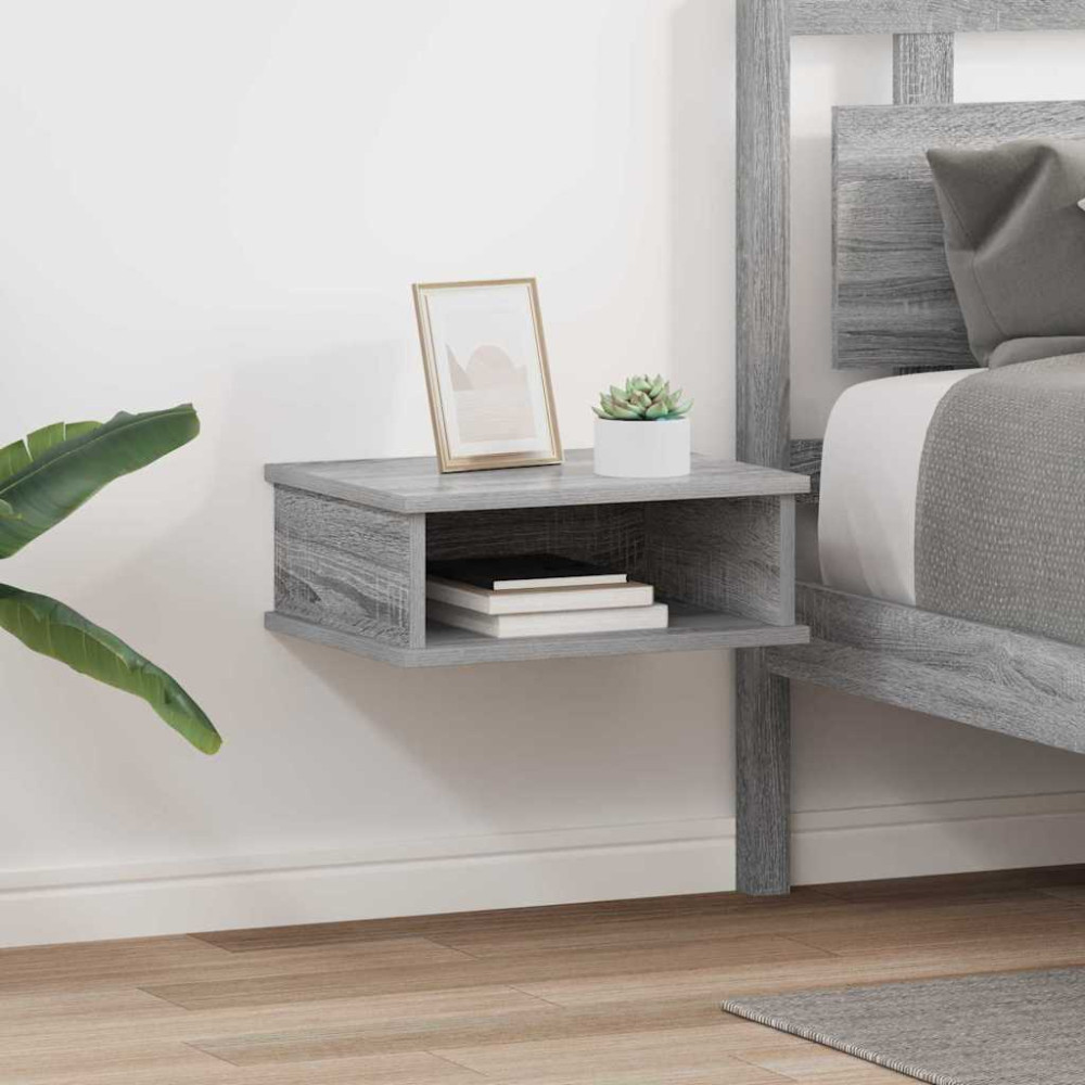 Produktbild för Sängbord 2 pcs Grå Sonoma 40 x 31 x 15 cm Konstruerat trä