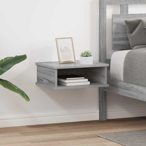 vidaXL Sängbord 2 pcs Grå Sonoma 40 x 31 x 15 cm Konstruerat trä