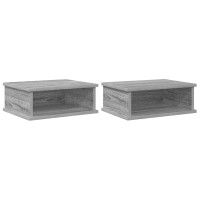 Produktbild för Sängbord 2 pcs Grå Sonoma 40 x 31 x 15 cm Konstruerat trä