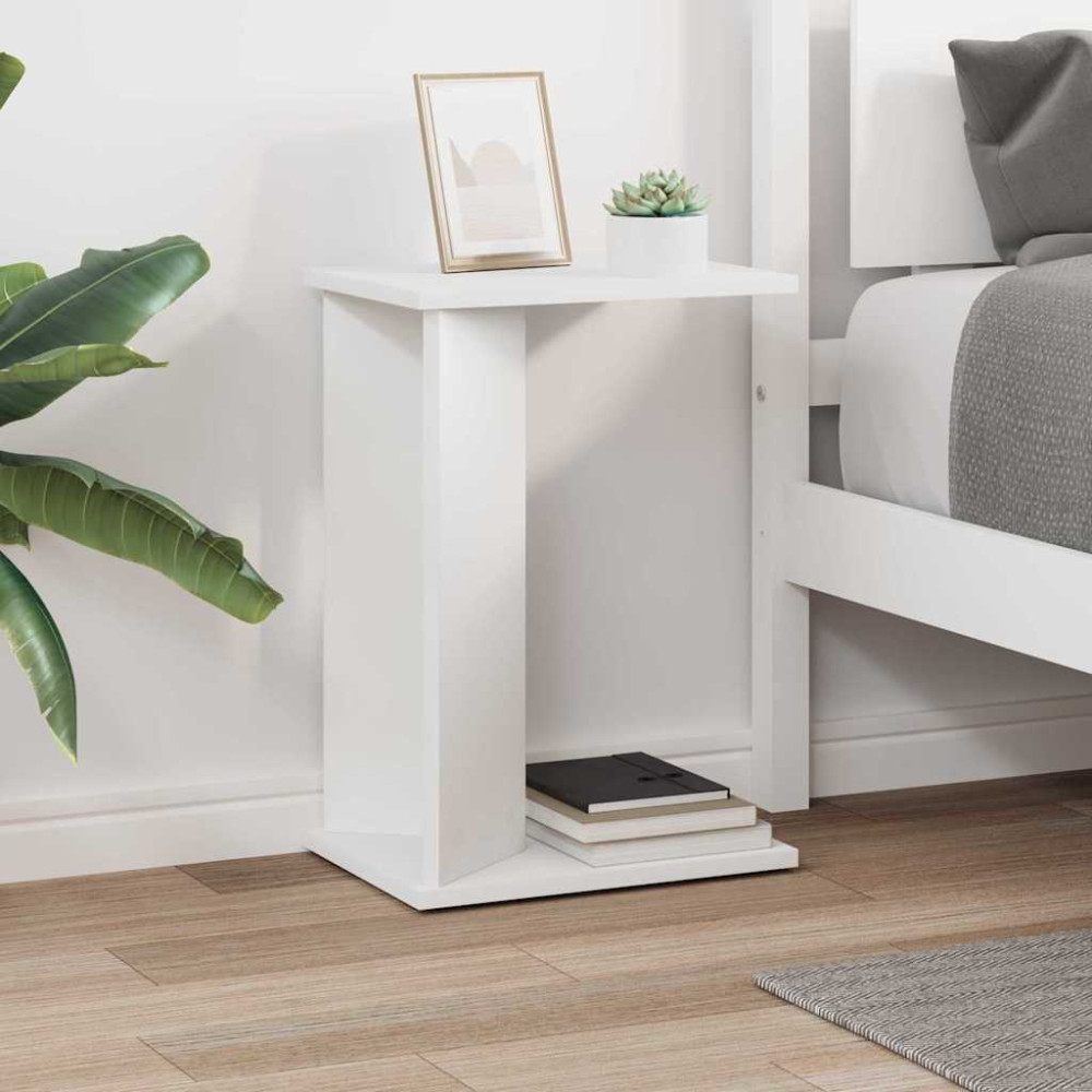 Produktbild för Sidobord Vit 35 x 25 x 50 cm Konstruerat trä