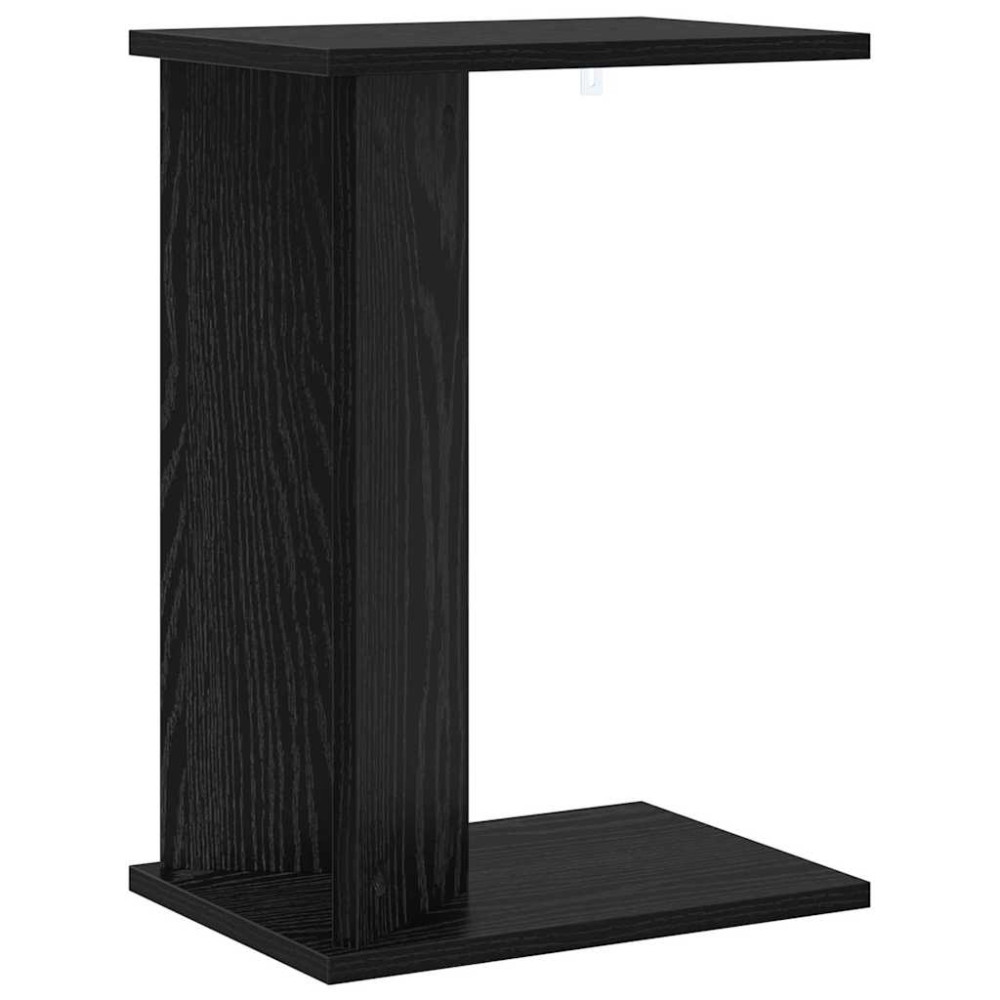 Produktbild för Sidobord Svart Ek 35 x 25 x 50 cm Konstruerat trä