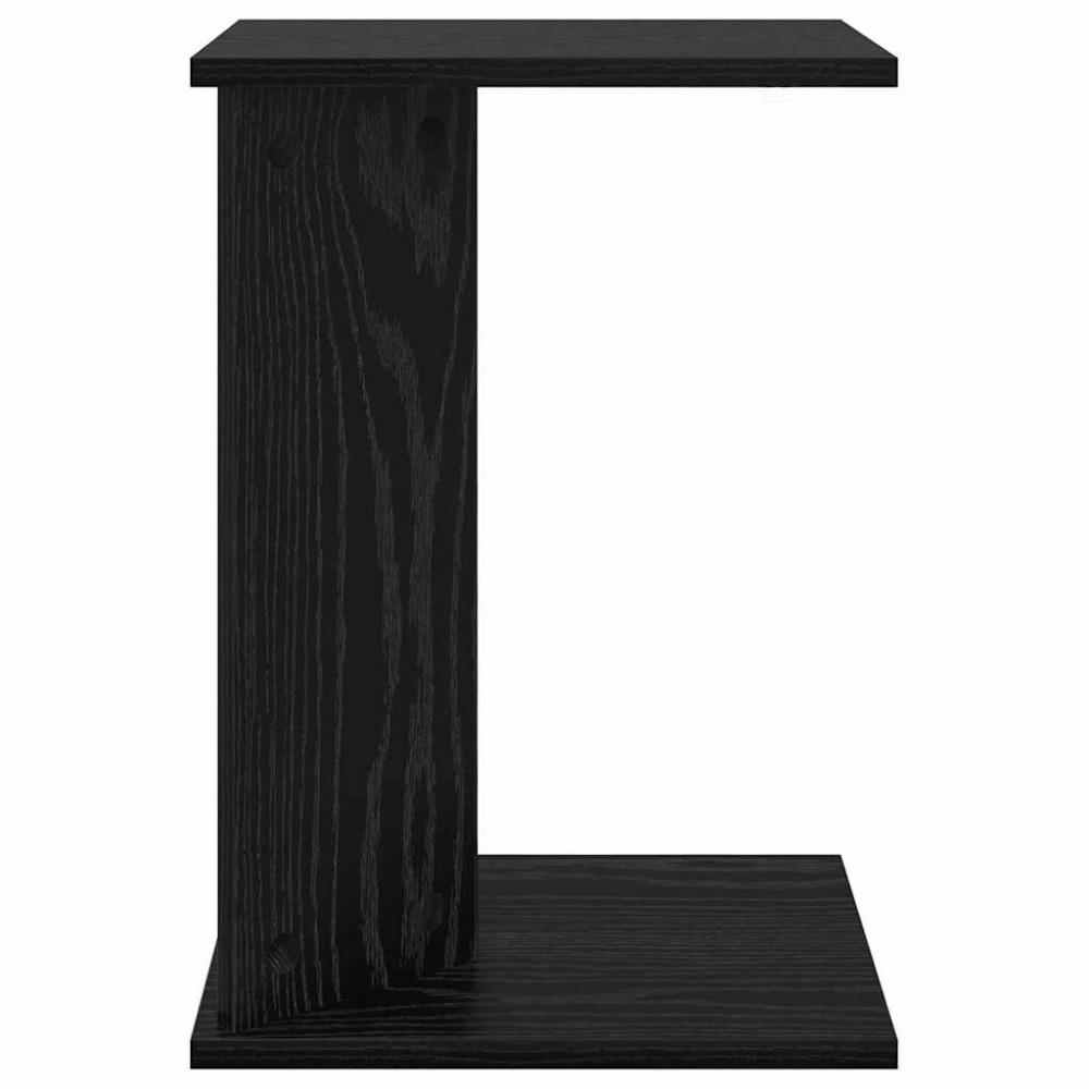 Produktbild för Sidobord Svart Ek 35 x 25 x 50 cm Konstruerat trä