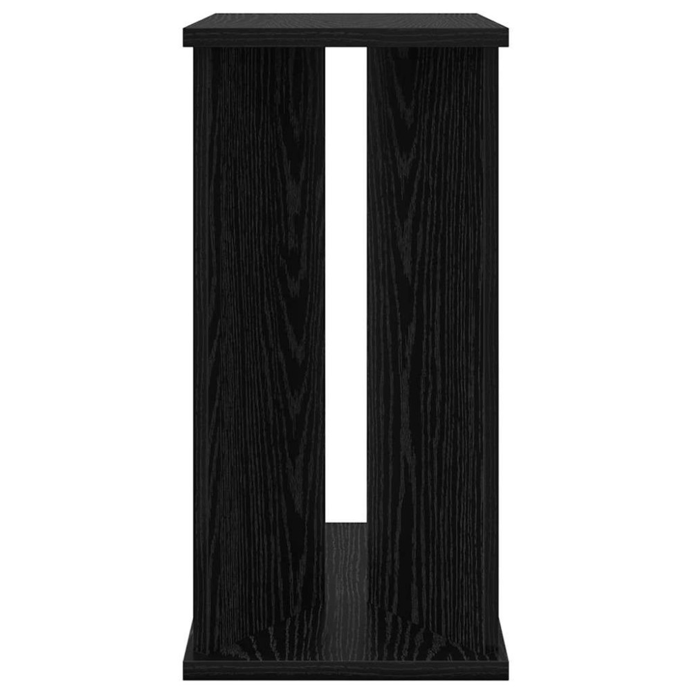 Produktbild för Sidobord Svart Ek 35 x 25 x 50 cm Konstruerat trä