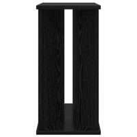 Produktbild för Sidobord Svart Ek 35 x 25 x 50 cm Konstruerat trä