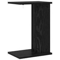Produktbild för Sidobord Svart Ek 35 x 25 x 50 cm Konstruerat trä