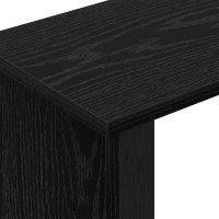 Produktbild för Sidobord Svart Ek 35 x 25 x 50 cm Konstruerat trä