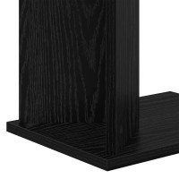 Produktbild för Sidobord Svart Ek 35 x 25 x 50 cm Konstruerat trä
