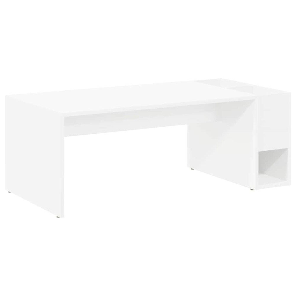 Produktbild för Kaffeebord Vit 101,5 x 50 x 37 cm Konstruerat trä