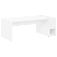 Produktbild för Kaffeebord Vit 101,5 x 50 x 37 cm Konstruerat trä