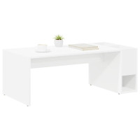 Produktbild för Kaffeebord Vit 101,5 x 50 x 37 cm Konstruerat trä