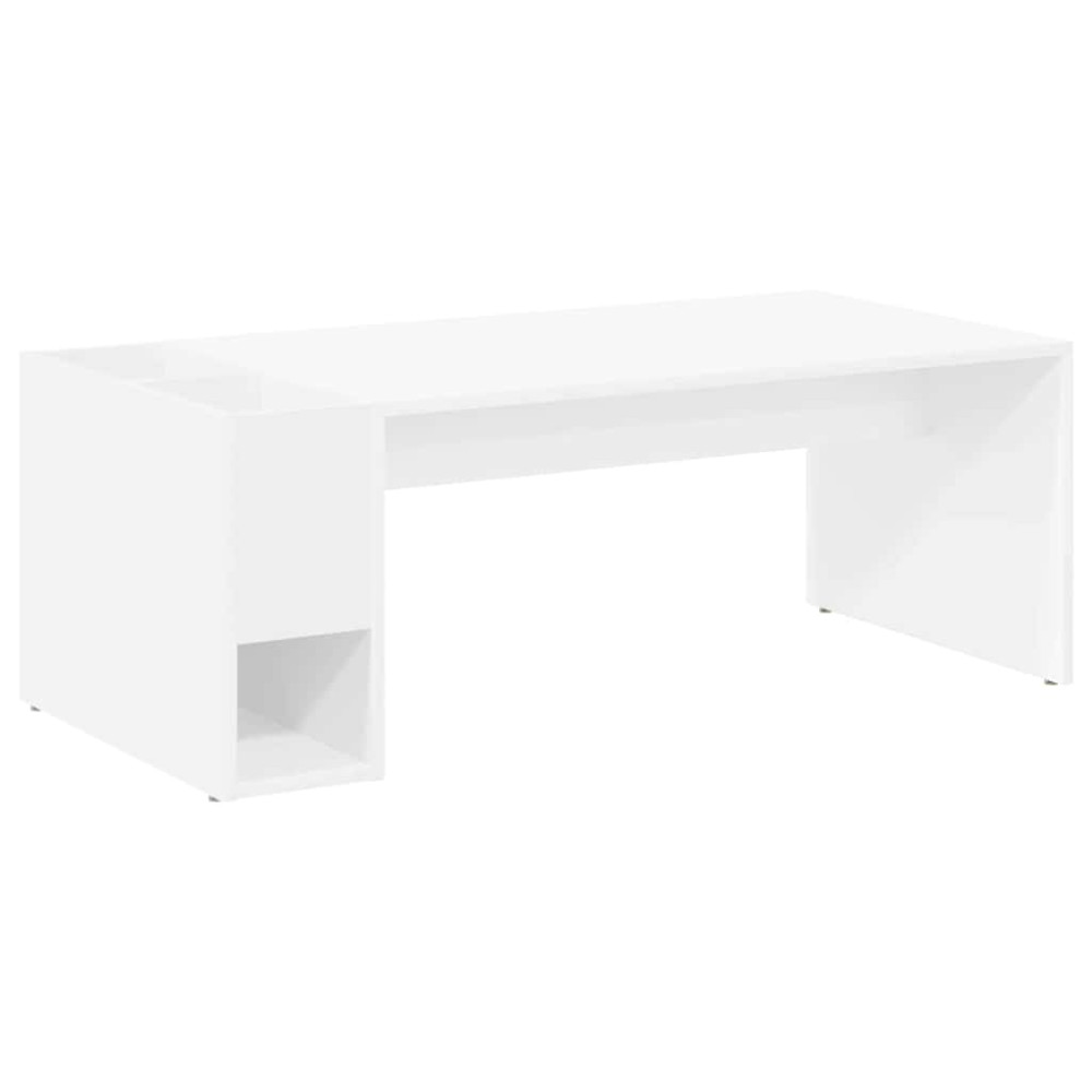 Produktbild för Kaffeebord Vit 101,5 x 50 x 37 cm Konstruerat trä