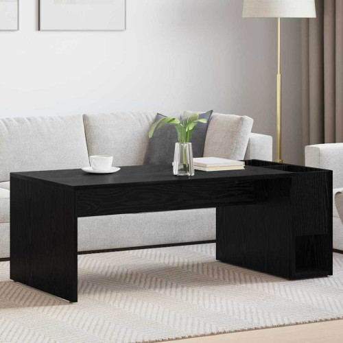 vidaXL Kaffeebord Svart Ek 101,5 x 50 x 37 cm Konstruerat trä