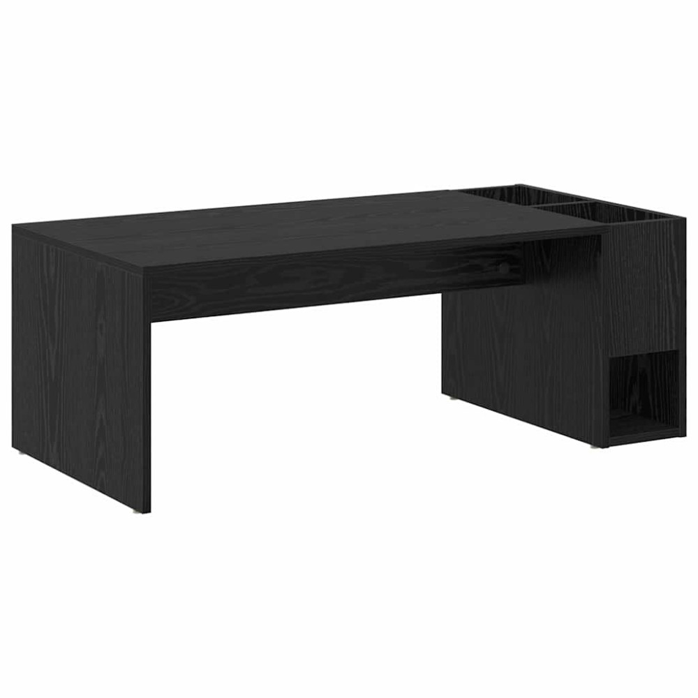 Produktbild för Kaffeebord Svart Ek 101,5 x 50 x 37 cm Konstruerat trä