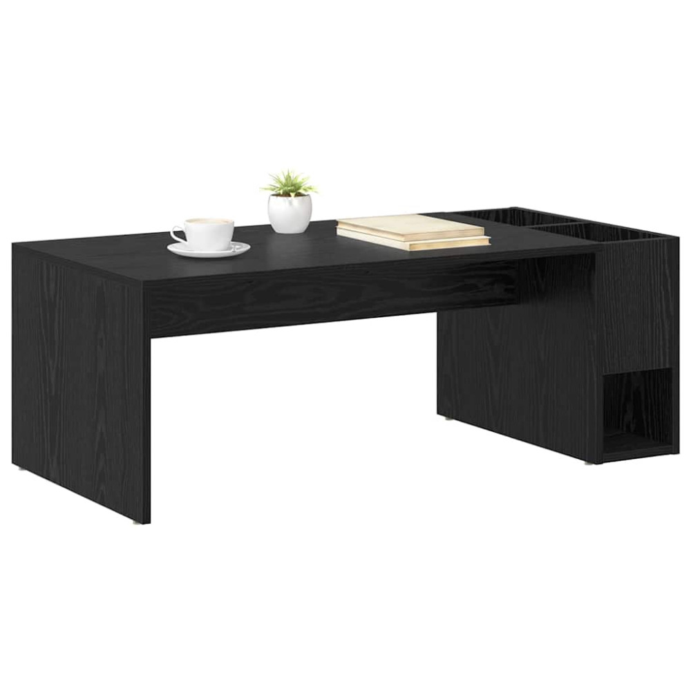 Produktbild för Kaffeebord Svart Ek 101,5 x 50 x 37 cm Konstruerat trä