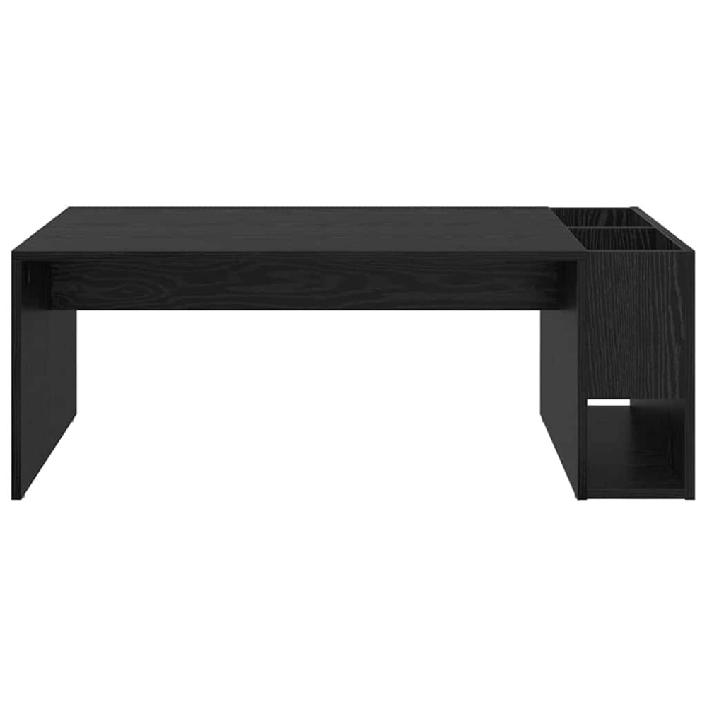 Produktbild för Kaffeebord Svart Ek 101,5 x 50 x 37 cm Konstruerat trä