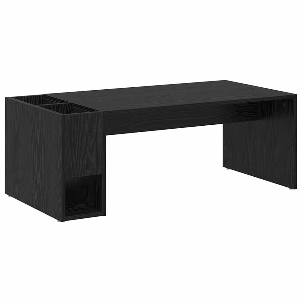 Produktbild för Kaffeebord Svart Ek 101,5 x 50 x 37 cm Konstruerat trä