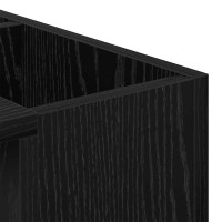 Produktbild för Kaffeebord Svart Ek 101,5 x 50 x 37 cm Konstruerat trä