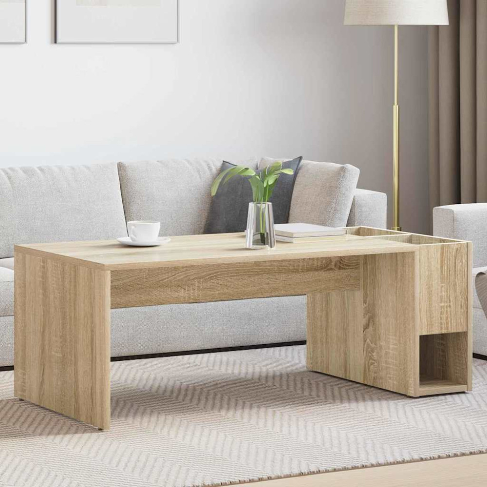 Produktbild för Kaffeebord Sonoma-ek 101,5 x 50 x 37 cm Konstruerat trä