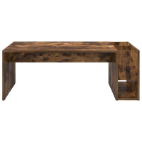 Produktbild för Kaffeebord Rökt ek 101,5 x 50 x 37 cm Konstruerat trä