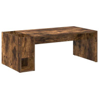 Produktbild för Kaffeebord Rökt ek 101,5 x 50 x 37 cm Konstruerat trä