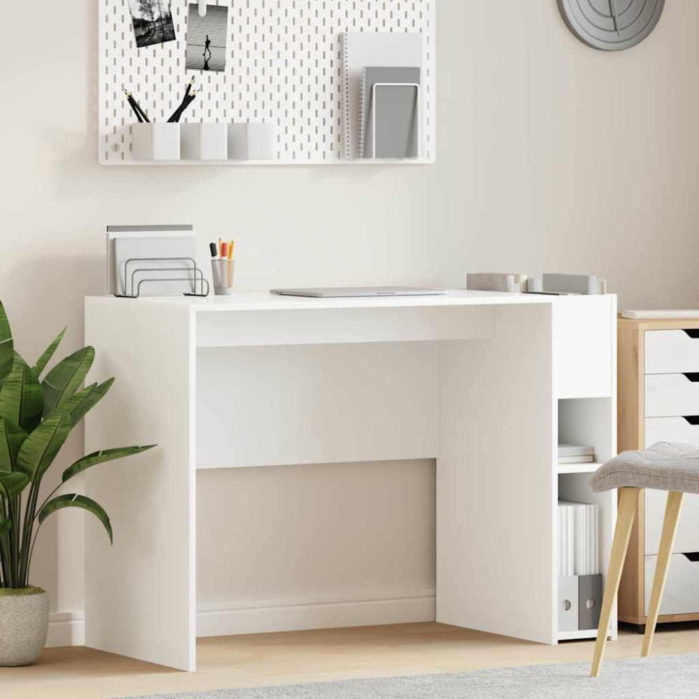 Produktbild för Skrivbord Vit 109 x 50 x 78 cm Konstruerat trä