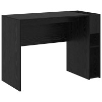 Produktbild för Skrivbord Svart Ek 109 x 50 x 78 cm Konstruerat trä