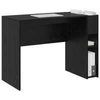Produktbild för Skrivbord Svart Ek 109 x 50 x 78 cm Konstruerat trä