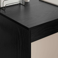Produktbild för Skrivbord Svart Ek 109 x 50 x 78 cm Konstruerat trä