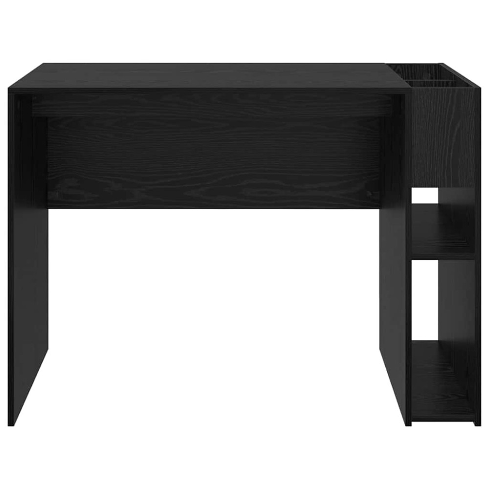 Produktbild för Skrivbord Svart Ek 109 x 50 x 78 cm Konstruerat trä