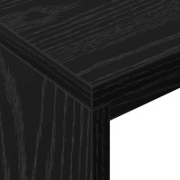 Produktbild för Skrivbord Svart Ek 109 x 50 x 78 cm Konstruerat trä