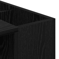 Produktbild för Skrivbord Svart Ek 109 x 50 x 78 cm Konstruerat trä