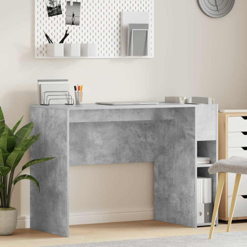 vidaXL Skrivbord Betonggrå 109 x 50 x 78 cm Konstruerat trä