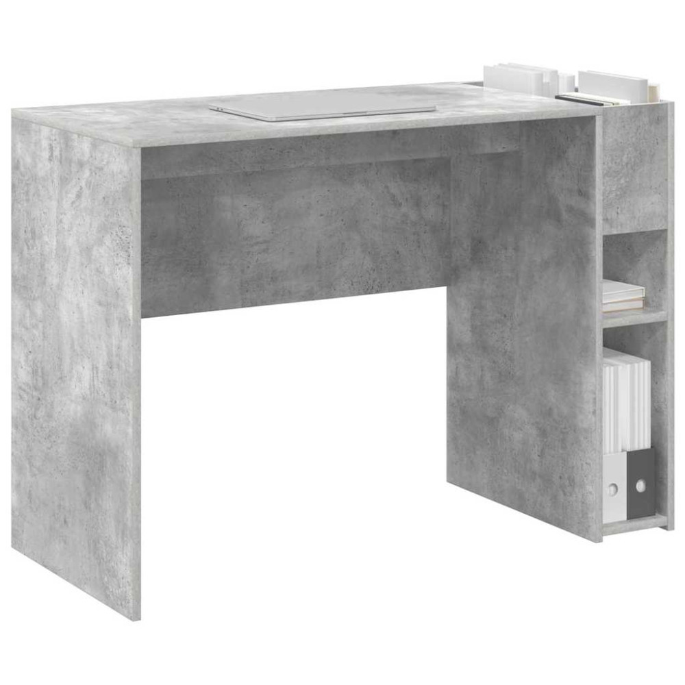 Produktbild för Skrivbord Betonggrå 109 x 50 x 78 cm Konstruerat trä