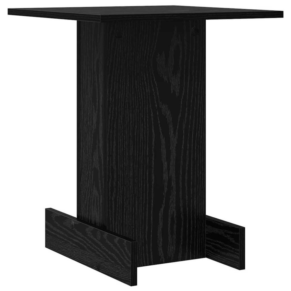Produktbild för Sidobord Svart Ek 44,5 x 45 x 55 cm Konstruerat trä