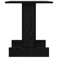 Produktbild för Sidobord Svart Ek 44,5 x 45 x 55 cm Konstruerat trä