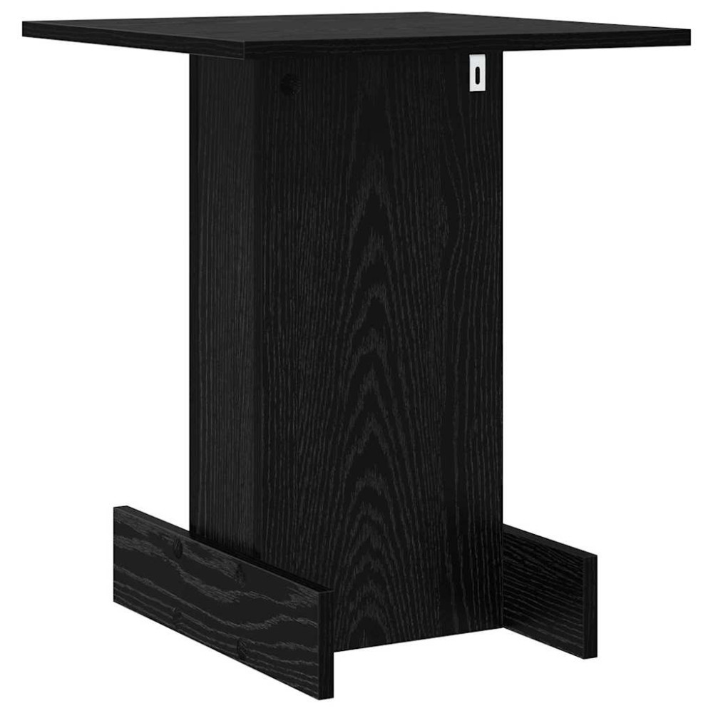 Produktbild för Sidobord Svart Ek 44,5 x 45 x 55 cm Konstruerat trä