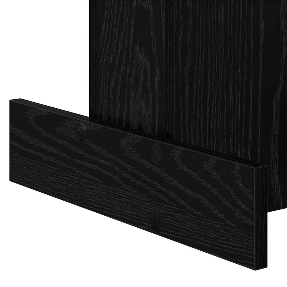 Produktbild för Sidobord Svart Ek 44,5 x 45 x 55 cm Konstruerat trä