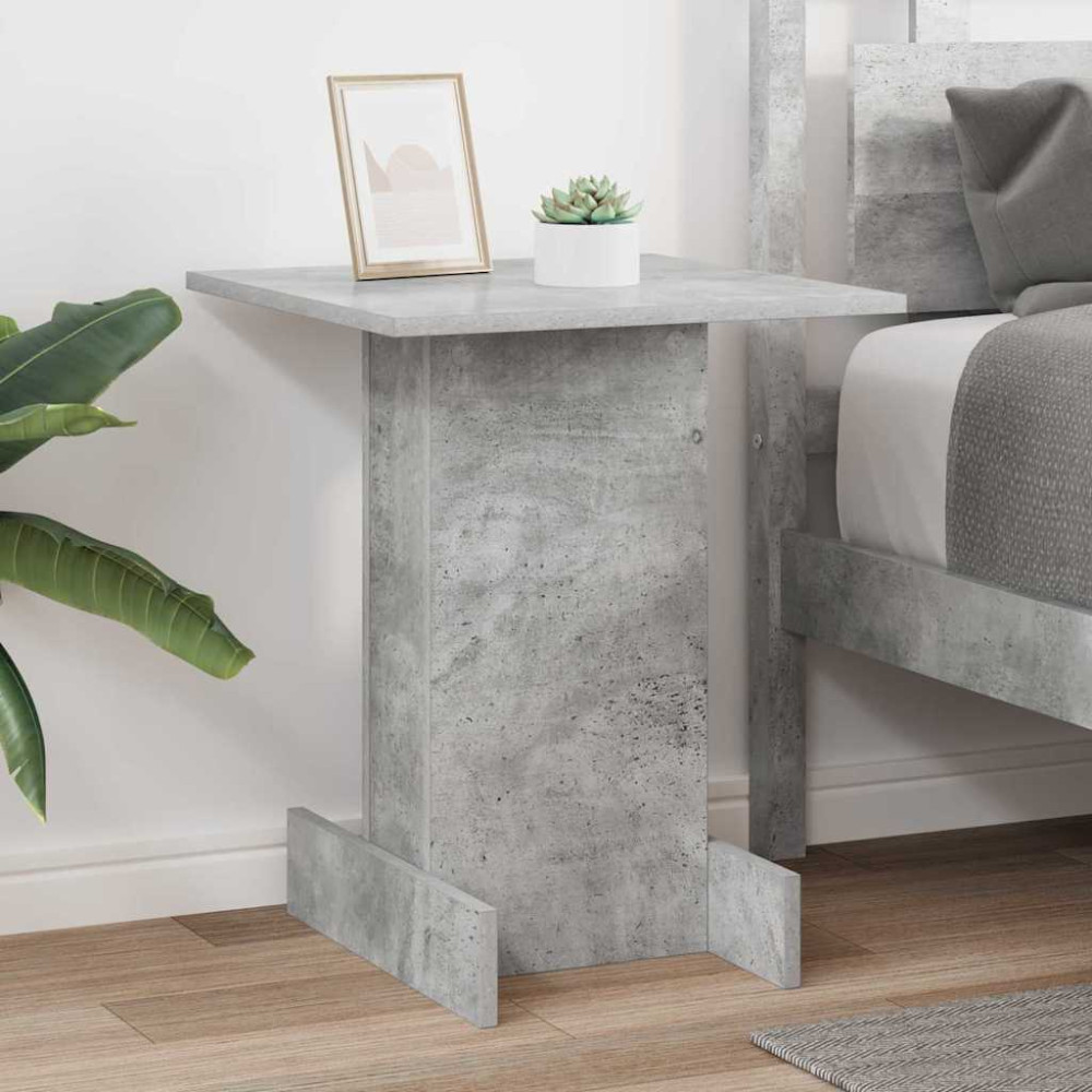 Produktbild för Sidobord Betonggrå 44,5 x 45 x 55 cm Konstruerat trä