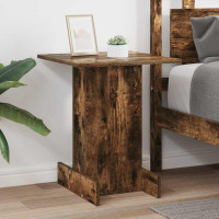 Produktbild för Sidobord Rökt ek 44,5 x 45 x 55 cm Konstruerat trä