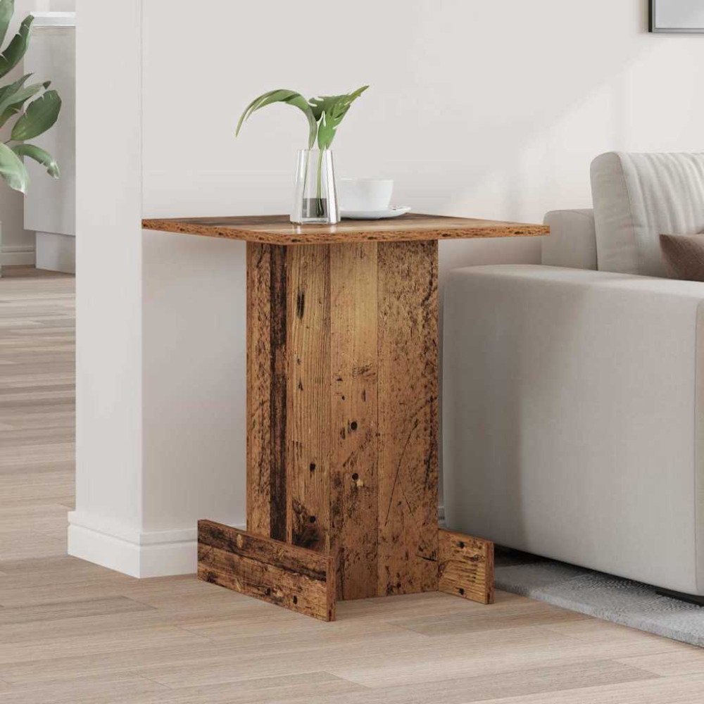 Produktbild för Sidobord Gammalt trä 44,5 x 45 x 55 cm Konstruerat trä