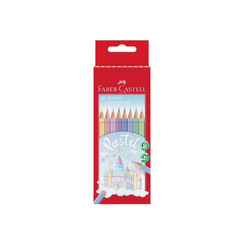 FABER-CASTELL Faber-Castell CASTLE - färgpenna - assorted pastel colors (paket om 10)