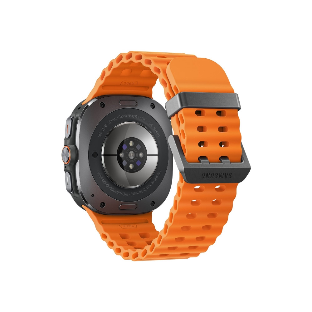Produktbild för Samsung Galaxy Watch Ultra - titangrå - smart klocka med marinband - orange - 64 GB