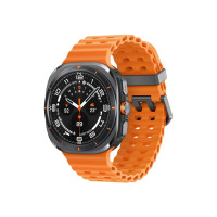 Produktbild för Samsung Galaxy Watch Ultra - titangrå - smart klocka med marinband - orange - 64 GB