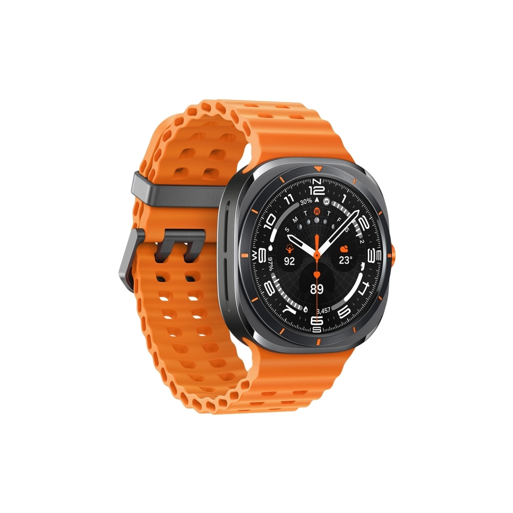 Produktbild för Samsung Galaxy Watch Ultra - titangrå - smart klocka med marinband - orange - 64 GB