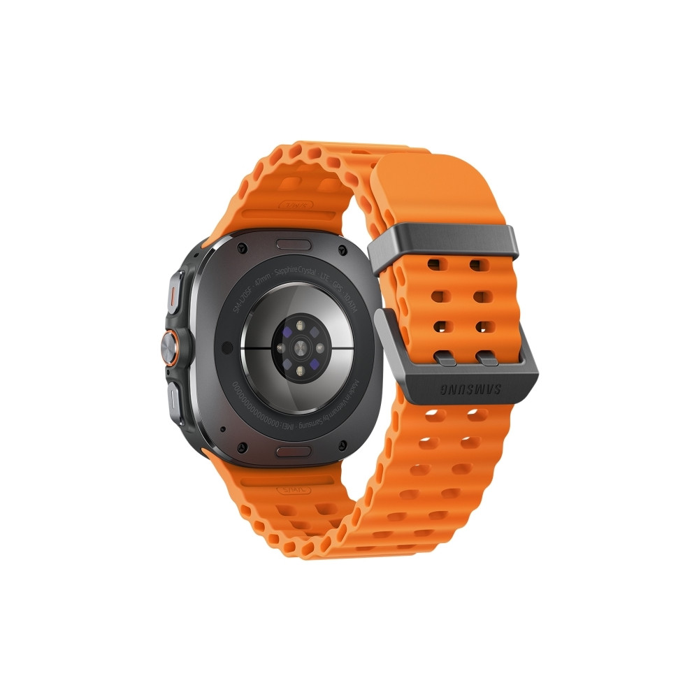 Produktbild för Samsung Galaxy Watch Ultra - titangrå - smart klocka med marinband - orange - 64 GB